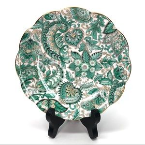 Green Paisley Floral Print Saucer Royal Standard